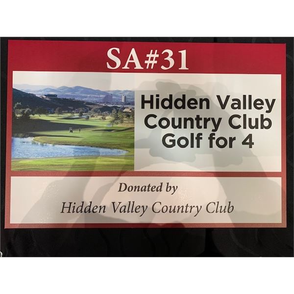 Hidden Valley Round of Golf for 4
