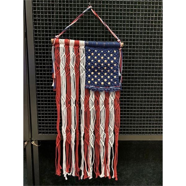 Handmade Macrome American Flag