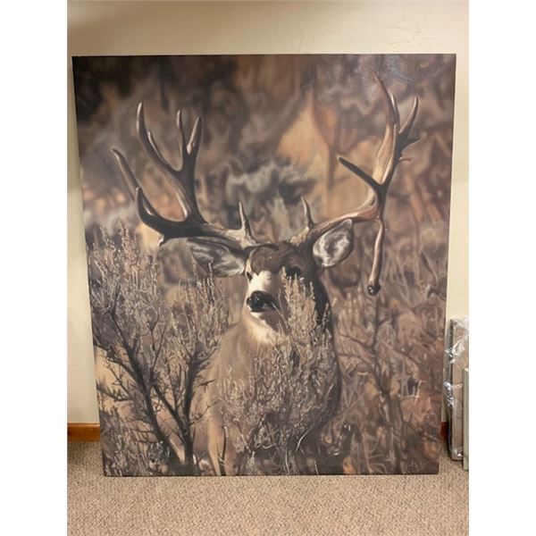 Original Mule Deer Painting on Canvas