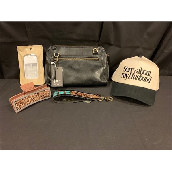 Clutch, Hat, Keychain, Hairclip and Hand Sanitizer