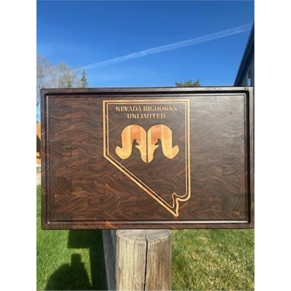 Custom Nevada Bighorns Unlimited Inlay Cutting Board