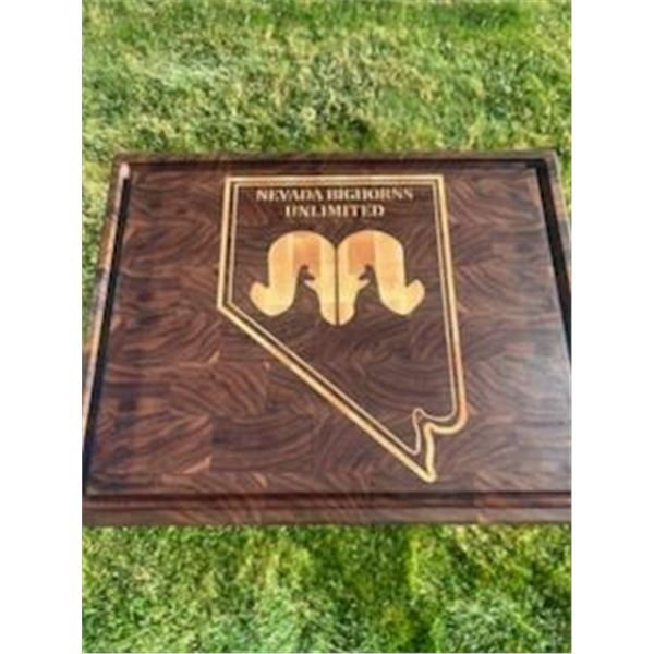 Custom Nevada Bighorns Unlimited Inlay Cutting Board
