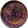 Image 1 : RAINBOW COLOR 1934-Mo MEXICO SILVER UN PESO-CHOICE