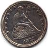 Image 1 : 1877 SILVER SEATED LIBERTY QUARTER-XF/AU