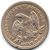 Image 2 : 1854 ARROWS SEATED LIBERTY QUARTER-XF