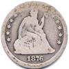 Image 1 : 1876-CC SEATED LIBERTY QUARTER-CIRC