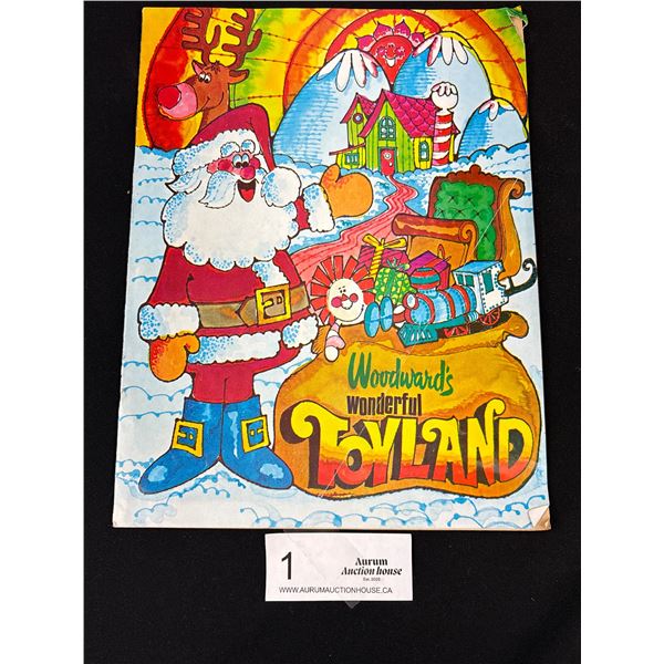 Vintage Woodward's Toyland Christmas Coloring book