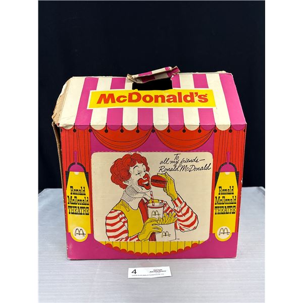 Rare Early Vintage Ronald McDonald's Theatre box Unperforated