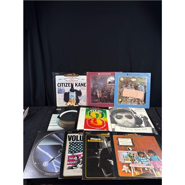 10 Quadraphonic LP's:2 Three Dog Night, 3 Harry Nilsson, 2 Jefferson Airplane, Hair, Tommy and Citiz