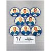 Image 1 : 8 1961/62 Toronto Maple Leaf Salada Coins, Tim Horton, Frank Mahovilich, Johhny Bower, Eddie Shack P