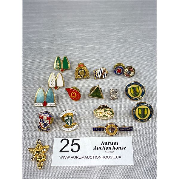Nice Lot of Enamelled Gold Plated Pins