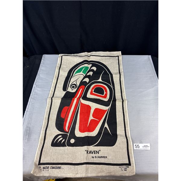 Vintage West Coast Native Cloth Raven by D Harper