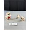 Image 1 : Vintage C.1950s Retro Spotted Dog + Puppies Ceramic Ornaments, Adorable!