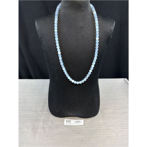 Antique Opaline Glass Bead Necklace Excellent