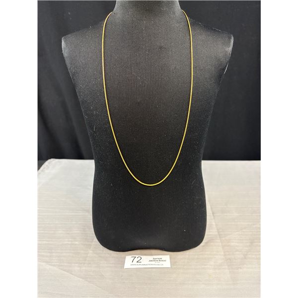 Signed 18k G.F. Extra Long Snake Chain