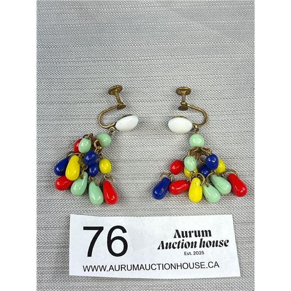 Antique Carmen Miranda Earring Signed W. Germany