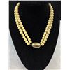 Image 2 : Antique Ivory? Necklace On Gold Chain Quality! Solid