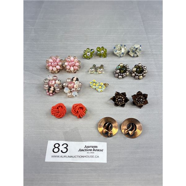 Excellent Collection Antique Clip on Earrings All Paired