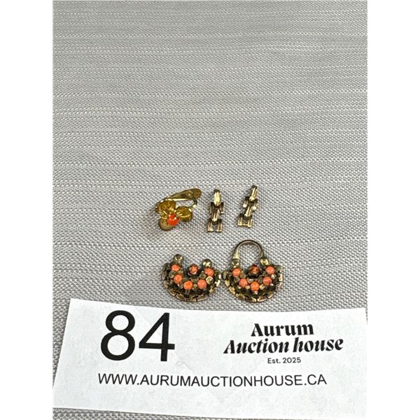 Unmarked Antique Gold Bits of Jewelry Broken Earrings Etc