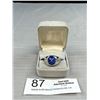 Image 1 : Vintage Mens Star Sapphire White Gold Ring Solid Heavy!