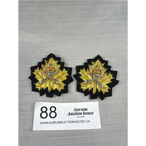 Pair of Canadian Military Baret Blazer Badges