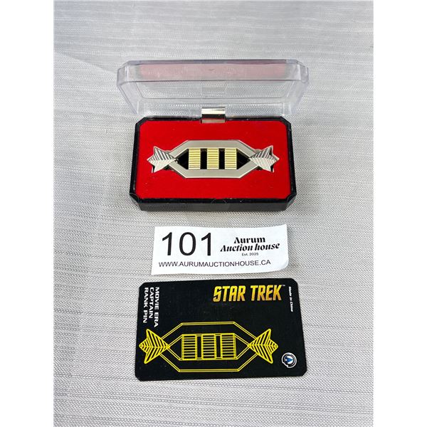 Star Trek Movie Era Captain Rank Pin in Case
