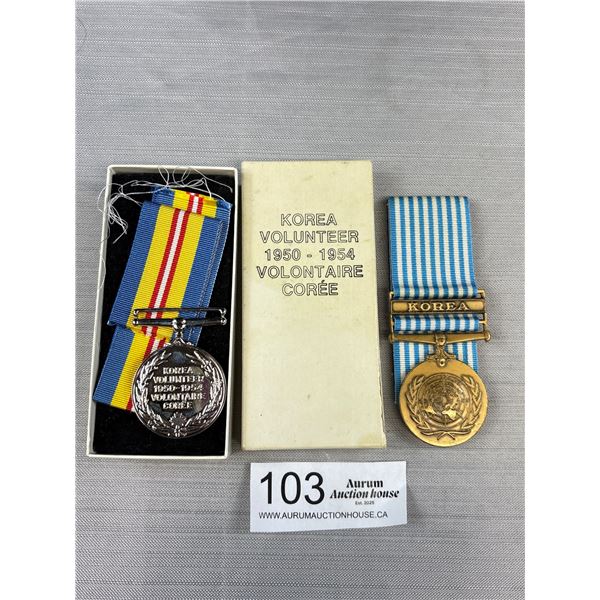 Korea Volunteer Medal + Korean UN Medal Believed to be Reproduced