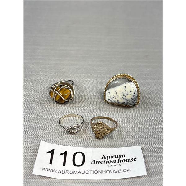 Nice Lot of Sterling Silver Rings w/ Stones