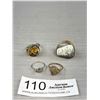 Image 1 : Nice Lot of Sterling Silver Rings w/ Stones