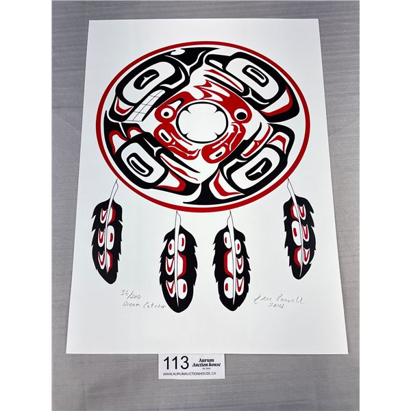 15" x 11" West Coast Native Print By Eric Parwell 2014 36/200