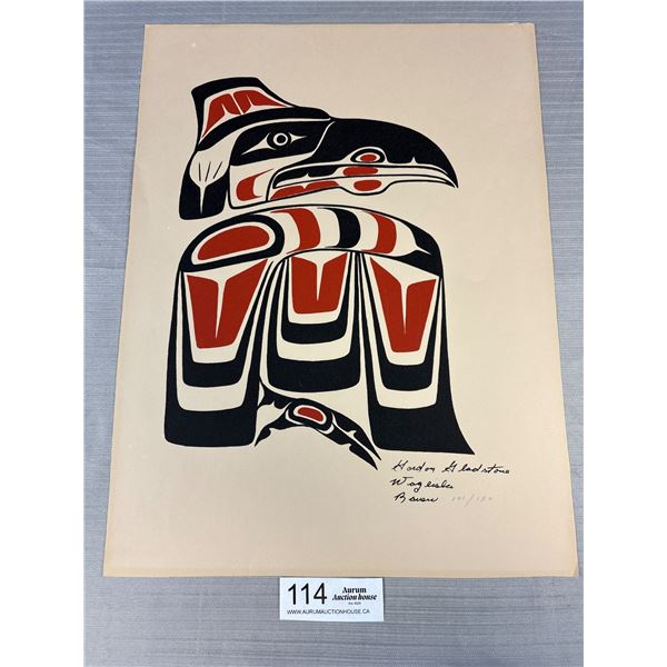 16" x 12" West Coast Native Print By Gordan Gladstone - 101/150
