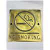 Image 2 : Vintage Brass No Smoking Sign + 3 Cast Aluminum Prive Signs