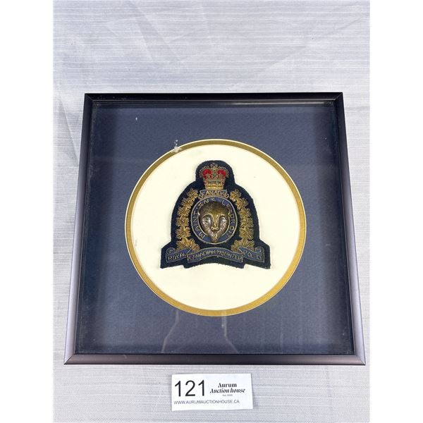 Vintage RCMP Cloth Patch In Shadow Box