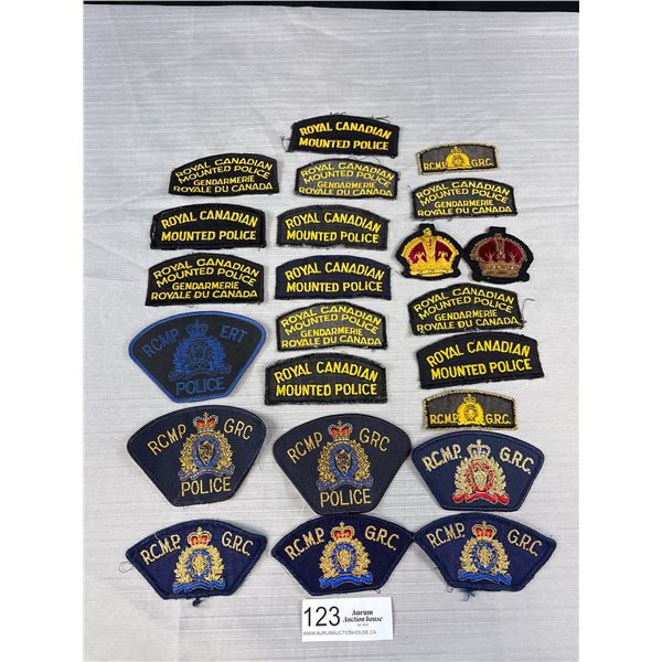 Lot of Over 20 RCMP Cloth Patches