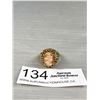 Image 1 : Large Heavy Genuine Gold Cameo Ring Mark 14k GE