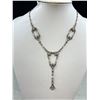 Image 2 : Lovely Vintage Art Deco Lavalier Silver Necklace