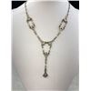 Image 3 : Lovely Vintage Art Deco Lavalier Silver Necklace