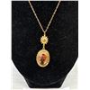 Image 2 : Genuine Antique Victorian Topaz Stone Necklace Gourgeous! C.1900s