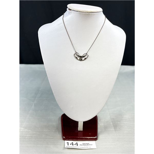 Vintage Art Nouveau Onyx Stone Set Necklace Lovely!