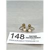 Image 1 : Antique Gold Large Genuine Pearl Earrings Beauty!