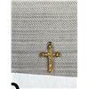 Image 2 : Antique Marked 10K Gold Genuine Pearl Cross Charm Pendant