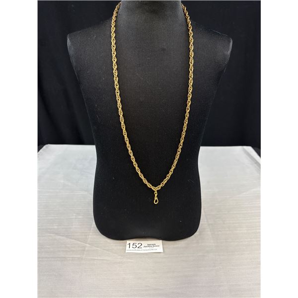 Very Heavy Antique Gold Chain Marked 12k G.F. Gorgeous Lined