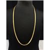 Image 2 : Marked 14k Italy, 24" 4mm Gold Chain With Lobster Clasp, 23.04 Grams, Failed Acid Test & 3 Stone Hal