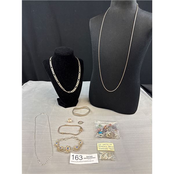 Large Lot 175 Grams of Jewelry Marked 925 - Passed Magnet Test - Failed Acid Test