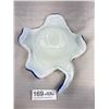 Image 3 : Vintage Murano Venetian Blue Decorative Glass Shamrock Leaf Bowl Candy Dish