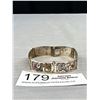 Image 1 : Vintage 925 Sterling Silver Inlay Abalone Panel Bracelet - Signed Mexico 925 JPM - 12.7 Grams - 7"