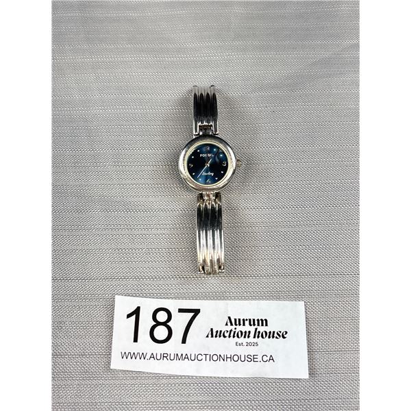 Fossil Case & Bracelet Sterling Silver Watch SV-5014 - Working - Solid 47.43 Grams