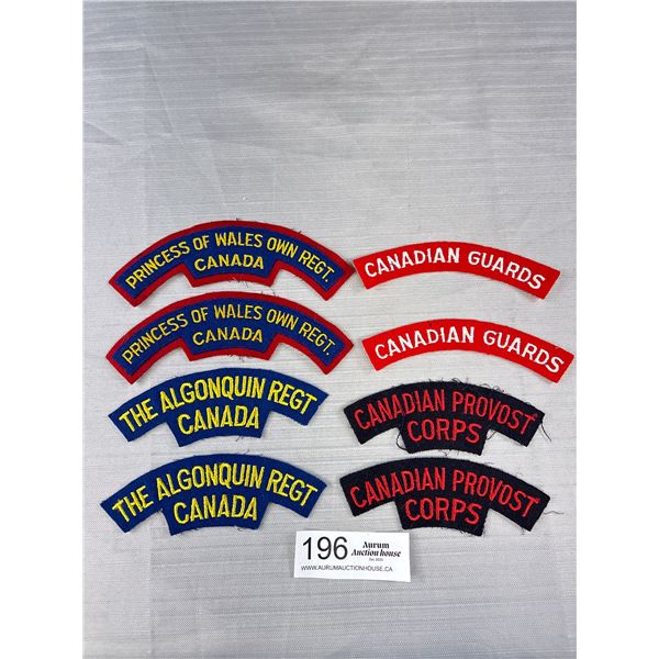 Nice Lot of Vintage Canadian Military Cloth Shoulder Patches