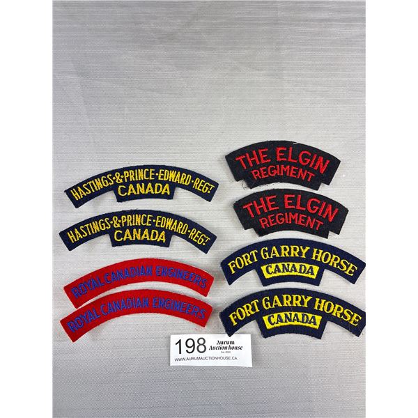 Nice Lot of Vintage Canadian Military Cloth Shoulder Patches