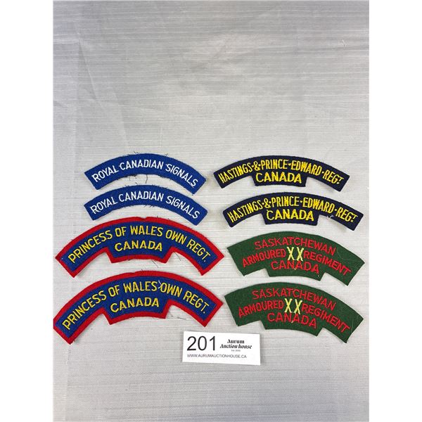 Nice Lot of Vintage Canadian Military Cloth Shoulder Patches
